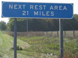 rest area 21 miles